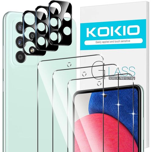 Pack Of 3 Tempered Glass Compatible With Samsung Galaxy A52 / A52 5g / A52s 5g 6.5 Inches + [Pack Of 3] Rear Camera Protectors, 9h Hardness, Bubble-Free, Ultra Hd, Anti-Scratch