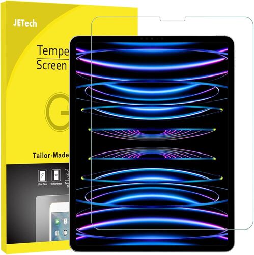 JGD-Protection Écran pour iPad Pro 12,9 Pouces Modèle 2022/2021/2020/2018 (6ème/5ème/4ème/3ème Génération), Film de Protection en Verre Trempé, Lot de 1