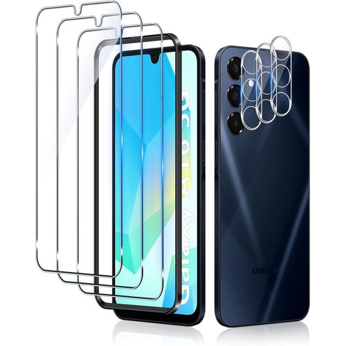 3 Pièces Verre Trempé Pour Samsung Galaxy A16 5g Avec 3 Pièces Caméra Arrière Objectif Protecteur, Dureté 9h Film Protection Écran, Anti Rayures Ultra Résistant Vitre Protection