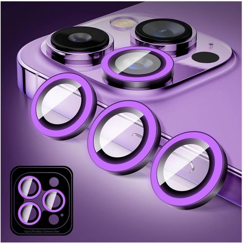 Kal-Lumineux Protecteur D'objectif D'appareil Photo Pour Iphone 15 Pro/Iphone 15 Pro Max, Autocollants De Film De Couverture De Caméra En Verre Trempé, Anneaux En Alliage À Alignement Automatique