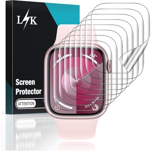 Kalanka-L¿K 8 Pièces Protection Écran Pour Apple Watch Series 9/8/7 41mm - Sans Bulles Haute Définition Qualité Supérieure Transparent Doux Tpu Film Protection Pour Iwatch 41mm S9