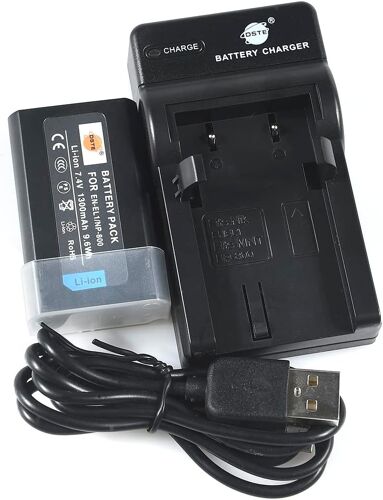 en-EL1 Batterie Li-ION et Chargeur Micro USB Compatible avec Nikon ENEL1 NP-800 Cooipix 4300 4500 4800 5400 5700 775 8700 880 885 995 E880