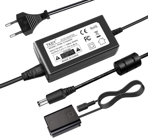 Ac-Pw20 Kit D'Alimentation De Coupleur Cc Pour Batterie Factice Np-Fw50 Pour Appareils Photo Sony Alpha A6400 A6100 A6000 A6300 Zv-E10 A5100 A7 A7Ii A7Rii A7Sii A7S Rx10 Ii Iii Iv Nex[Z501]