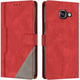 Sjzg-Coque Pour Samsung Galaxy A5 2016/A510, Housse Etui Portefeuille Cuir Multifonction, Fermeture Magnétique À Clapet Anti-Choc Flip Case Compatible Avec Samsung Galaxy A5 2016/A510 (Rouge)