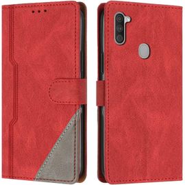 SJZG-Coque Pour Samsung Galaxy A11 / M11, Housse Etui Portefeuille Cuir Multifonction, Fermeture Magnétique À Clapet Anti-Choc [Fonction Support] Flip Case Compatible Avec Samsung A11 / M11 (Rouge)