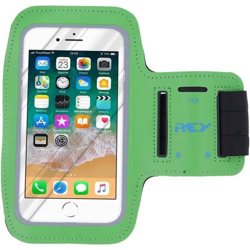 Kal-Brassard De Sport Réfléchissant Pour Téléphones Intelligents De 5,5"" À 6,3"", Vert