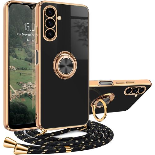 Coque Pour Samsung Galaxy A16 5g Avec Cordon,Housse Samsung Galaxy A16 5g Avce Anneau Antichoc Avec Collier Silicone Lanyard Case Réglable Téléphone Protection Samsung Galaxy A16 5g Case Avec Support