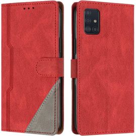 Sjzg-Coque Pour Samsung Galaxy A51 4g / M40s, Housse Etui Portefeuille Cuir Multifonction, Fermeture Magnétique À Clapet [Fonction Support] Flip Case Compatible Avec Samsung A51 4g/M40s (Rouge)