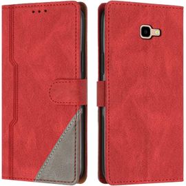 Kal-Coque Pour Samsung Galaxy J4 Plus 2018, Housse Etui Portefeuille Cuir Multifonction, Fermeture Magnétique À Clapet [Fonction Support] Flip Case Compatible Avec Samsung J4 Plus 2018 (Rouge)