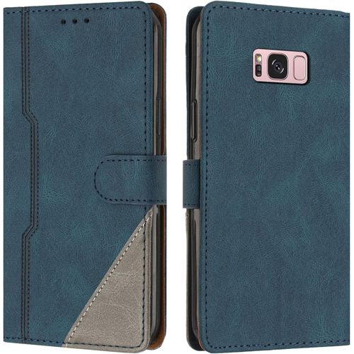 Coque Pour Samsung Galaxy S8 Plus / S8+, Housse Etui Portefeuille Cuir Multifonction, Fermeture Magntique Clapet [Fonction Support] Flip Compatible Avec Samsung Galaxy S8 Plus / S8+ (Bleu)