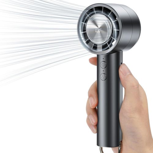 KALANKA-Ventilateur Portable Mini Ventilateur Portable USB Rechargeable à 5 vitesses, Mini ventilateur électrique personnel 4000mAh Power Bank Petit ventilateur silencieux pour voyage/camping/extérie