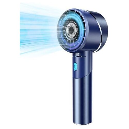 Ventilateurs Portable Puissantss, Batterie 2600mAh Rechargeable Ventilateur Usb, Max 16H Travail Ventilateur usb Bureau, Ventilateur main de Bureau à 4 Vitesses pour Regarder l'UEFA