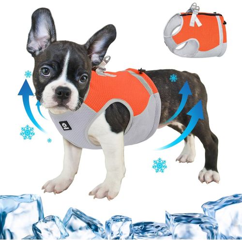 Kalanka-Gilet De Refroidissement Pour Chien, Gilet Rafraichissant Respirant Réfléchissant Pour Chien Manteau Rafraichissant Réglable Veste Rafraichissante D'été Pour Moyens Petits Chiens