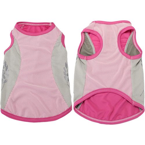 Kalanka-Gilet Rafraichissant Pour Chien, Manteau Sûr Avec Bande Réfléchissante, Vêtement En Maille Respirante Pour L'été, Veste Rafraîchissante Légère Pour Chien (Taille Xl, Rose)