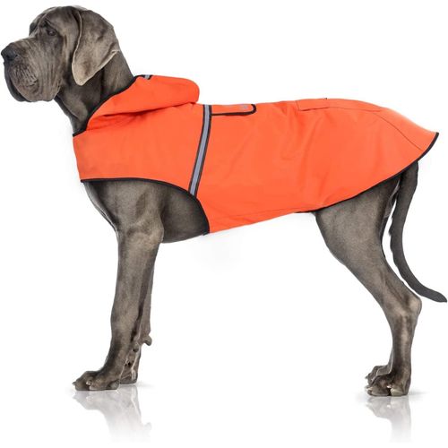 Kalanka-Imperméable Pour Chien - Veste De Pluie Avec Capuchon Et Réflecteurs Pour Les Promenades En Toute Sécurité Et Au Sec Pour Votre Chien (S | Bleu), Parfum Chien