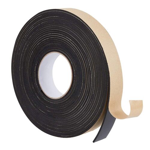30x3mm Bande De Mousse Auto Adhésive Ruban D'étanchéité En Mousse Anti Intempéries Noir Simple Face Pour Isolation De Porte De Fenêtre (10m/Rouleau)