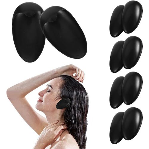 KALANKA-4 Paire Cache-oreilles pour Coiffure, Oreille Etanche Cache Oreilles Protege Oreille, Couvre Oreilles, du Bain, de la Douche et de la Protection des Oreilles pour une Utilisation (Noir)