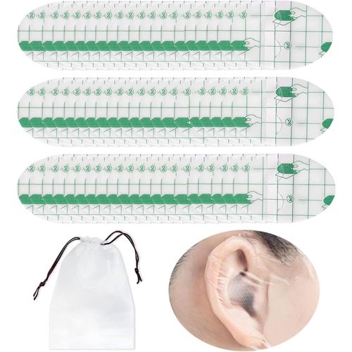 KALANKA-Set de cache-oreilles de douche et de natation ¿ 60 pièces avec étui, imperméable et respirant ¿ Indispensables pour douche et piscine