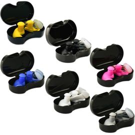 KALANKA-6 jeux de bouchons d'oreilles de natation et pinces-nez de natation, 6 paires d'oreilles réutilisables en silicone étanche et 6 protège-nez pour homme femme nageurs piscine douche surf kayak