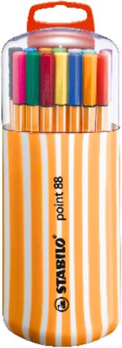 Stylo Feutre Pointe Fine Point 88 - Étui Zebrui X 20 Stylos Feutres - Coloris Assortis