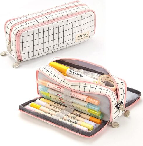 Trousse ¿¿ Crayons Pour Adolescents Et Filles - 3 Compartiments - Grande Capacit¿¿ - Pour L'¿¿Cole Et Le Bureau (Paillettes)