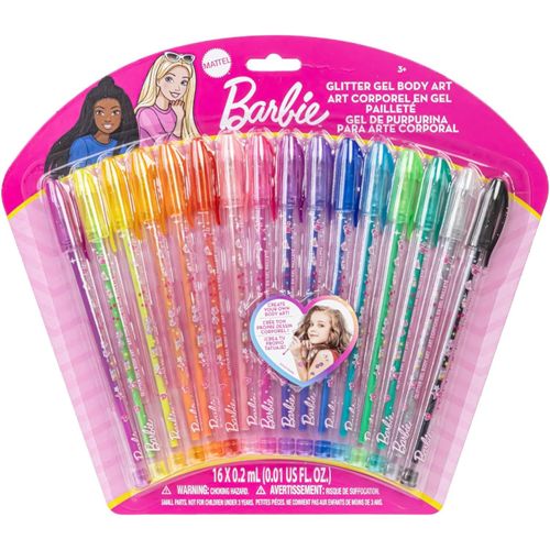 KALANKA-Barbie Coffret de 16 stylos à paillettes, couleurs vives et paillettes, à partir de 3 ans par