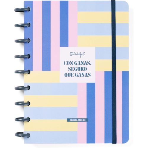 Teppc-Wonder Agenda Scolaire Hebdomadaire 2025-26 Avec Organisation Hebdomadaire - « Con Ganas, Seguro Que Ganas »