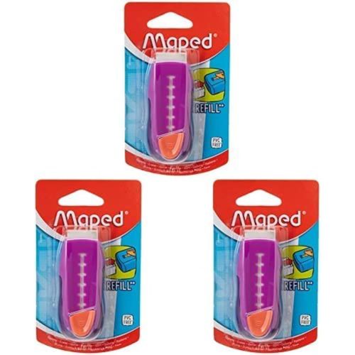 Universal Gom Stick Gomme Protégée Et Rechargeable,Coloris Rose,Paquet De 3