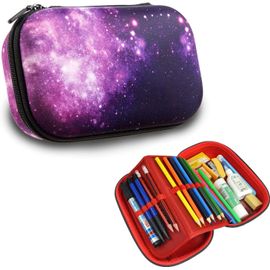 Eryi-Galaxie Boîte À Crayons Pour Filles | Trousse À Crayons Pour L'école | Grand Étui Organisateur | Trousse Scolaire Grande Capacité (Violet)
