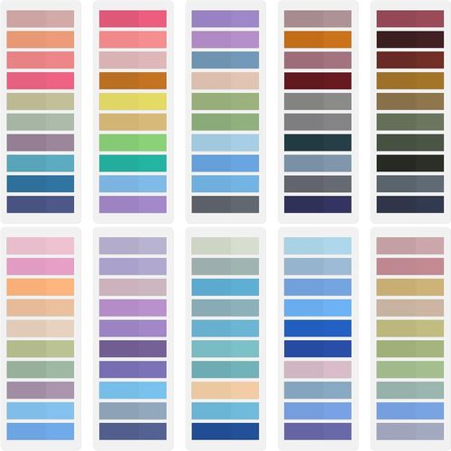2000 Pièces Marque Page Adhesif,10 Styles Multicolore Marque Page Autocollant,Notes Adhésives,Inscriptible Sticky Tabs Pour La Maison,École,Bureau