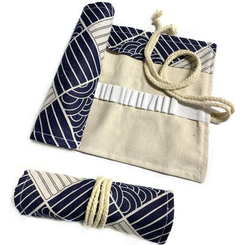 ERYI-Sac A Crayon De Toile, 72 Trous Pochette Pour Crayons, Trousse De Crayons De Couleurs Sac Multi-Usages (Crayons Non Inclus)