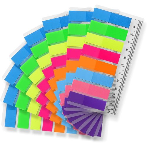 1280pcs Onglets D'index,Marque Page Adhesives,Feuilles Notes Autocollantes. Convient Pour Le Marquage Des Livres,Les Marques De Lecture,Les Notes Et Ainsi De Suite.¿Rectangulaires¿