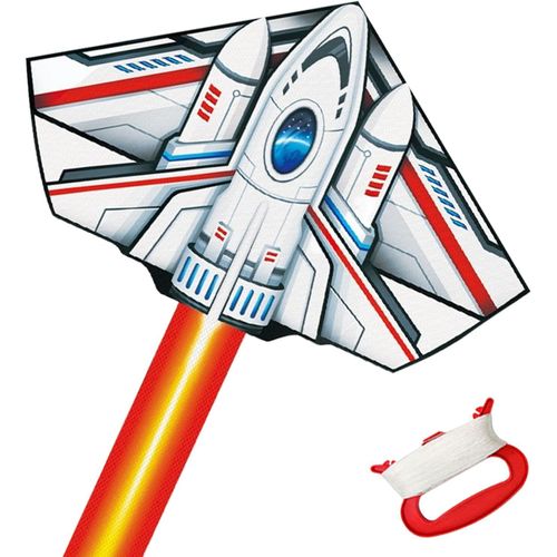 Eryi-Grand Cerf-Volant Fusée Coloré Avec Longue Queue - Cerf-Volant De Plage Pour Débutants - Pour Enfants Et Activités De Jeux
