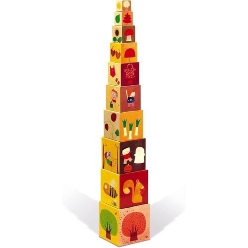 KAL-- Pyramide Carrée Les 4 Saisons - Cubes À Empiler - Jouet D'Éveil Manipulation - Dès 1 An, J02917, Autres, Unique