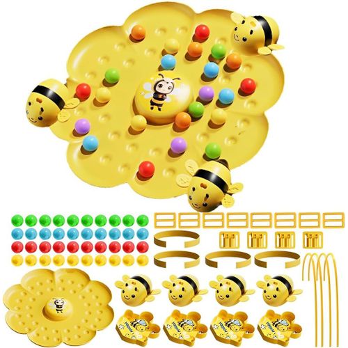 ERYI-Jouet De Motricité À Partir De 3 Ans, Jeu Magnétique Design Abeille, Jouet Éducatif Interactif Avec Perles, Activité Multijoueur Parents-Enfants