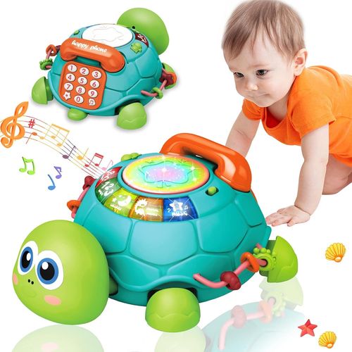 KALANKA-Jouet Bebe 1 an Jouet Bebe 6-12 Mois Cadeau Jouet Enfant Bebe 1 2 3 Ans avec lumières/Sons d'animaux/numéro de Lettre de téléphone Cadeau d'anniversaire pour 6 9 12 18 Mois