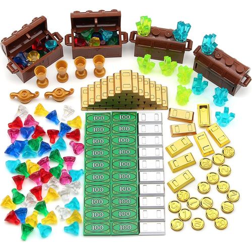 Trésor Pirate Jeux De Construction, Oceanique De Jouets Avec Diamants, Cristaux, L'Argent, Pierres Précieuses, Cadeau Pour Enfants 3 4 5 6 Et Jusqu'À Ans Garçons Et Filles