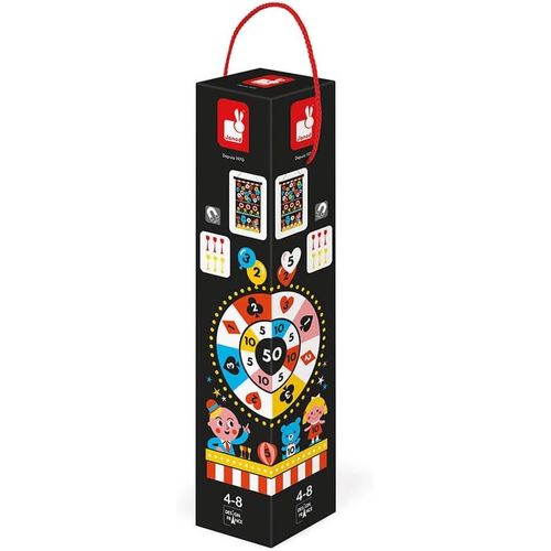ERYI-- Jeu De Fléchettes Magnétiques Thème Fête Foraine - Jeu D'Adresse - Apprentissage Agilité Et Concentration - 6 Fléchettes - Recto/Verso - Dès 4 Ans, J02083