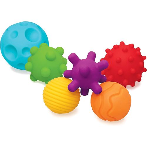 KALANKA-- Ensemble de 6 Balles Texturées pour Bébés et Tout-Petits - Jouets Sensoriels - Motricité - Ensemble de 6 Pièces - Couleurs et Formes Multiples - sans BPA - À partir de 6 Mois