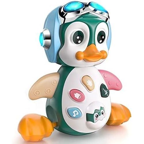 Jouet Musical Enfant 1 an, Rampants avec Musique et lumières,Jouet pour Bébé Pingouin 6-12 Mois, Jouet éducatif d¿éveil pour Garçon Fille,Cadeaux Jouet Précoces 6 9 12 24 Mois
