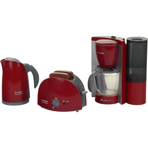 ERYI-9580 Set Petit Déjeuner Bosch | Composé D'Un Grille | Pain, D'Une Cafetière Automatique Et D'Une Bouilloire | Jouet Pour Enfants À Partir De 3 Ans