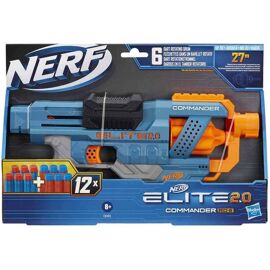 Pistolet À Fléchettes Nerf Elite 2.0 Commander Rd-6, Chargeur Rotatif, 12 Fléchettes , Jouet D'Extérieur