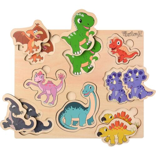 KALANKA-Jouet Enfant 1, 2 et 3 Ans ¿ Jeu Éducatif Idéal pour Cadeau de Noël ou Anniversaire ¿ Puzzle en Bois pour Bébé Garçon ou Fille ¿ Jeux Montessori avec Puzzles Animaux de la Jungle