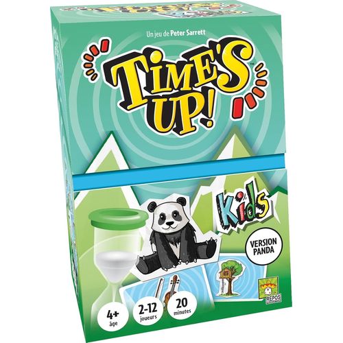 Eryi-- Time's Up! Kids : Version Panda - Jeu De Société Enfants Dès 4 Ans - Jeu D'ambiance Famille- Jeu De Rapidité Avec Cartes Dessins À Faire Deviner - 2 À 12 Joueurs - 20 Min- Repos Production