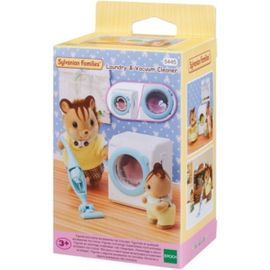 KALANKA-Sylvanian Families - La machine à laver et aspirateur - Set + de 3 accessoires - Plongez dans l'univers de la famille Sylvanian - Figurines animaux miniatures - Jouet enfant 3 ans et + - 5445