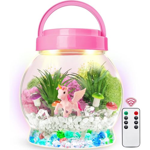 Senior-Cadeaux Licorne Pour Filles, Créez Votre Propre Licorne Jardin Des Plantes,Avec Télécommande Temporisée, Jouets Licorne Pour Enfant De 3 4 5 6 7 8+ Ans[L408]
