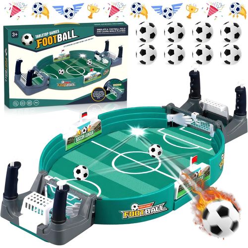 ERYI-Jeu De Baby Foot, Baby Foot Enfant Avec 8 Mini-Football, Jouet De Table De Football Pour Deux, Football Enfant Cadeau Foot Garcon 5 6 7 Ans