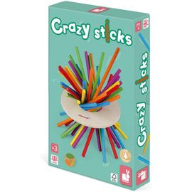 Mondodigitale-Jeu D'adresse Crazy Sticks-En Bois-Dès 3 Ans, J02695, Taille Unique