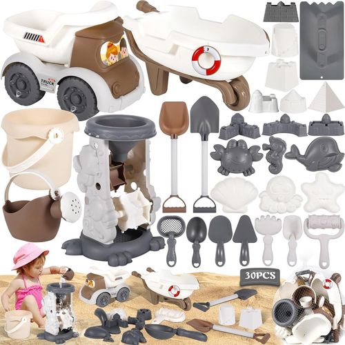 Kit Jouets De Plage 30 Pcs ¿ Moules, Pelles & Accessoires Château De Sable