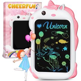 Licorne Jouet Fille Enfant Cadeau - Educative Jeux Jouet Cadeau Fille Enfant 1 2 3 4 5 + Ans Creatif, Ardoise Magique Tableau Magnetique LCD Tablette Dessin Graphique Enfant Fille Cadeau Anniversaire